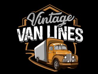 vintage van lines logo design by veron