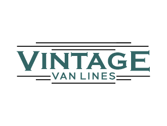 vintage van lines logo design by Gwerth