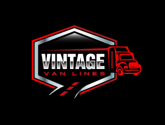 vintage van lines logo design by Marianne