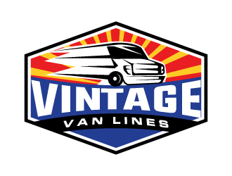 vintage van lines logo design by MUSANG