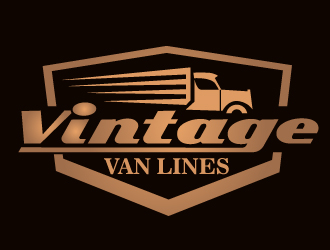 vintage van lines logo design by Foxcody