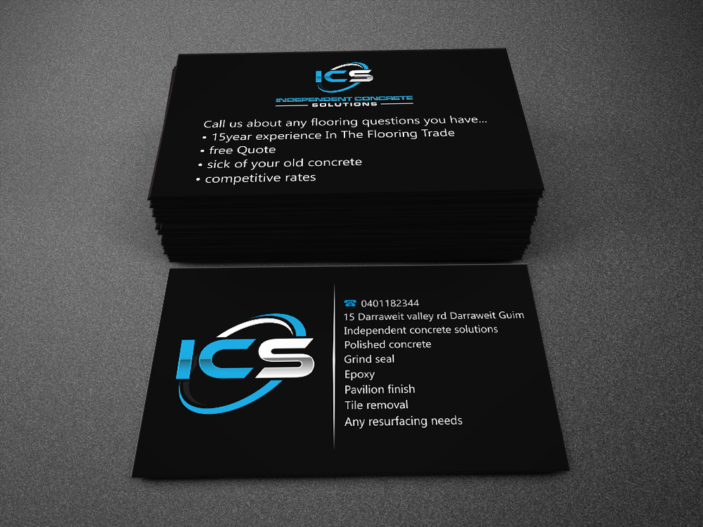 Independent concrete solutions logo design by Girly