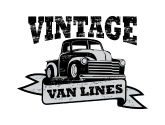 vintage van lines logo design by nona