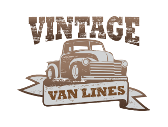 vintage van lines logo design by nona