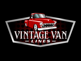 vintage van lines logo design by Dhieko