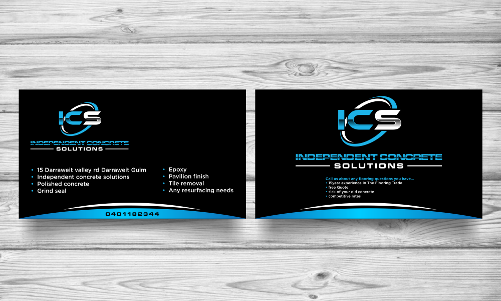 Independent concrete solutions logo design by done