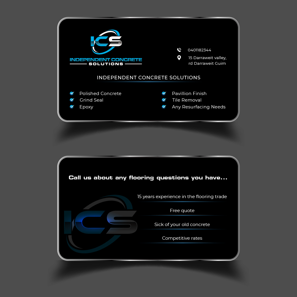 Independent concrete solutions logo design by GRB Studio