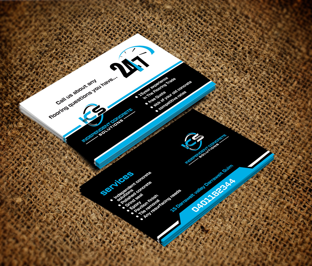 Independent concrete solutions logo design by grea8design