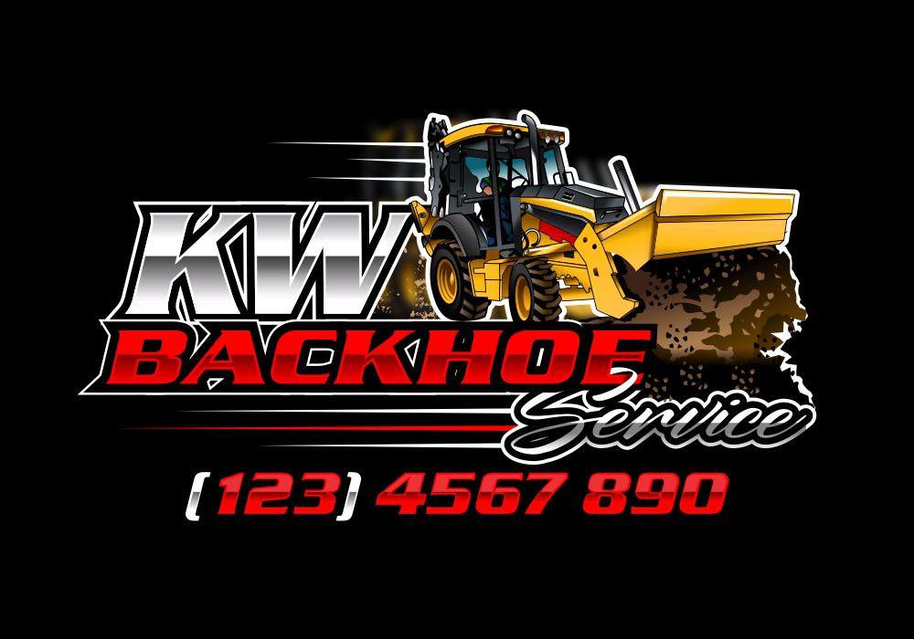 KW Backhoe Service logo design by done