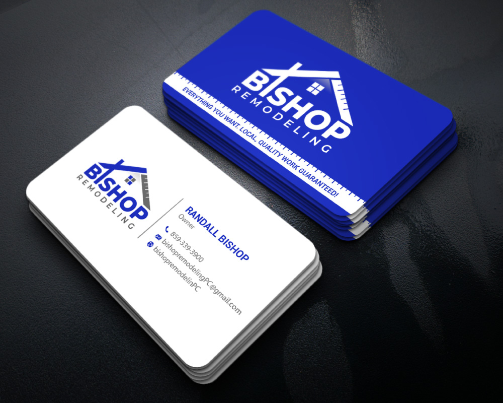 BISHOP REMODELING logo design by Boomstudioz