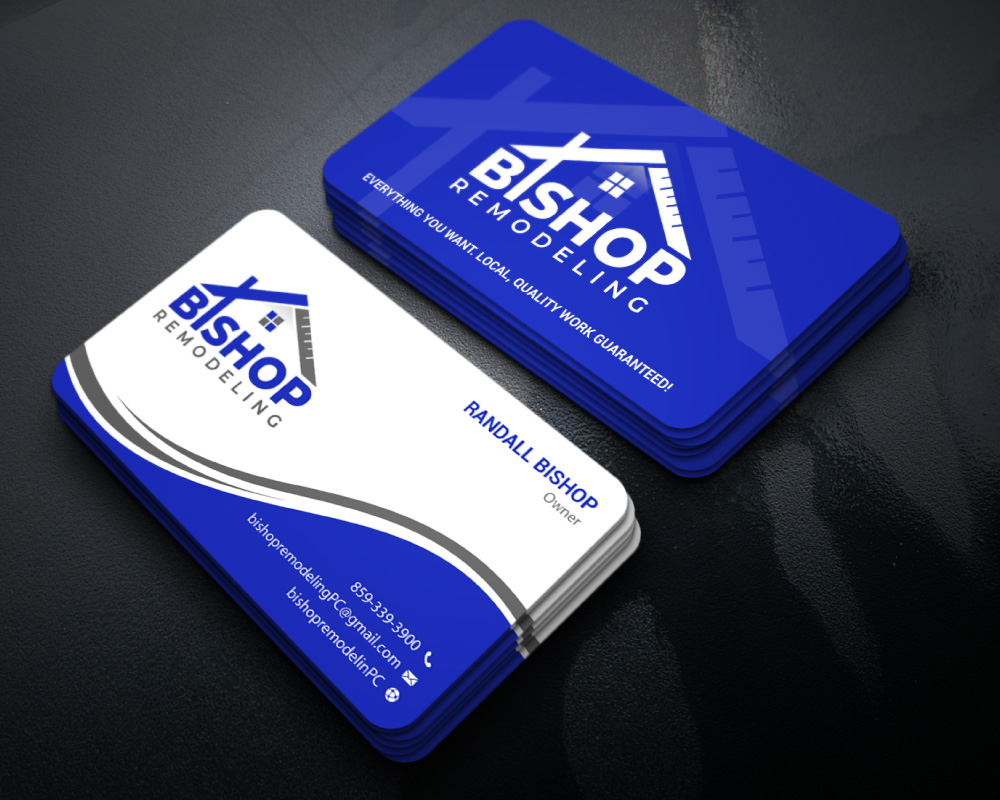 BISHOP REMODELING logo design by Boomstudioz