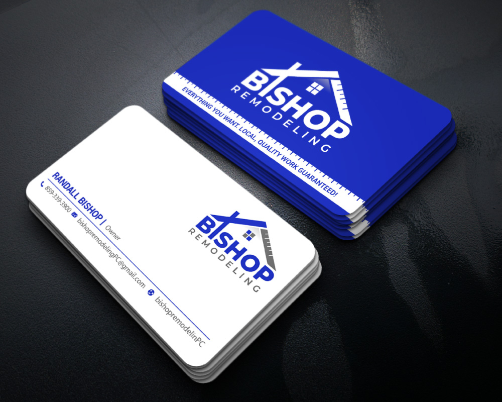 BISHOP REMODELING logo design by Boomstudioz