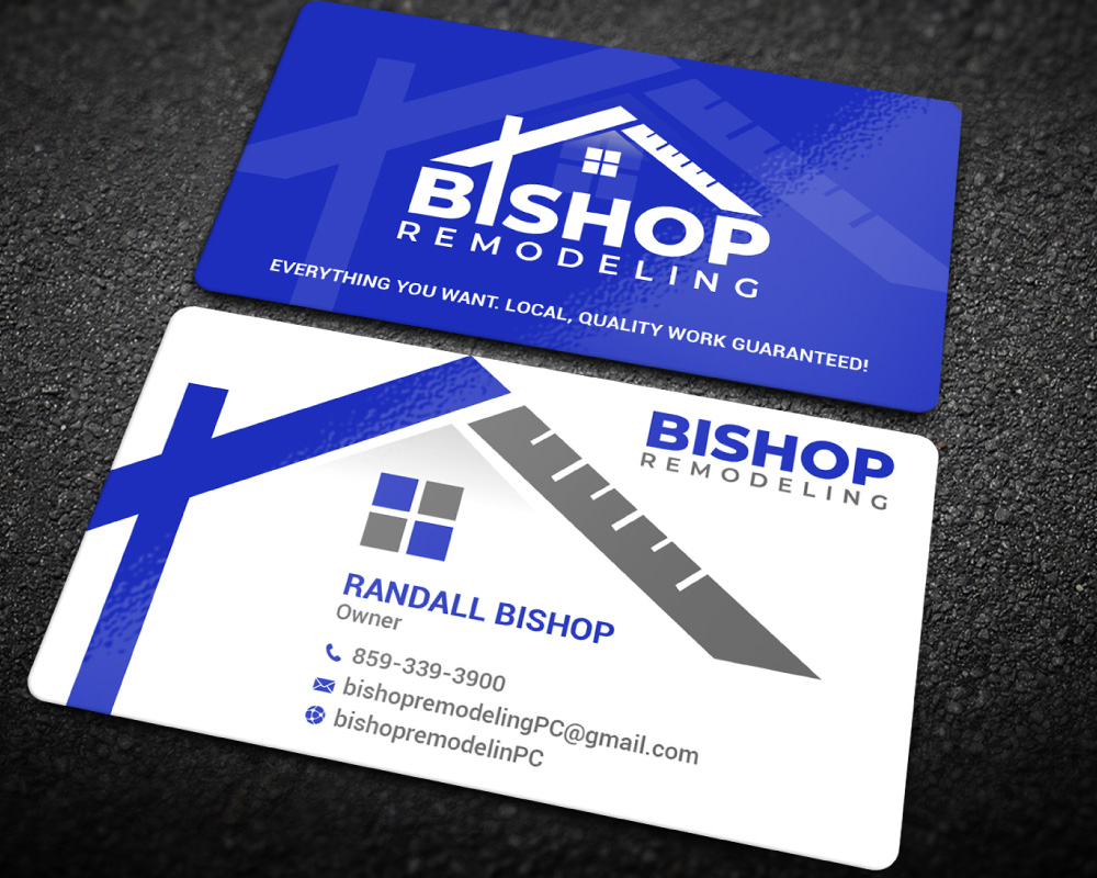 BISHOP REMODELING logo design by Boomstudioz