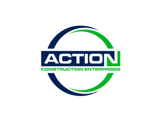 Action Construction Enterprises logo design by alby