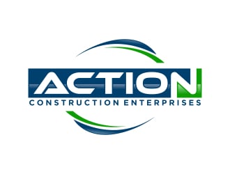 Action Construction Enterprises logo design by javaz