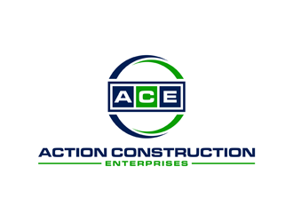 Action Construction Enterprises logo design by alby