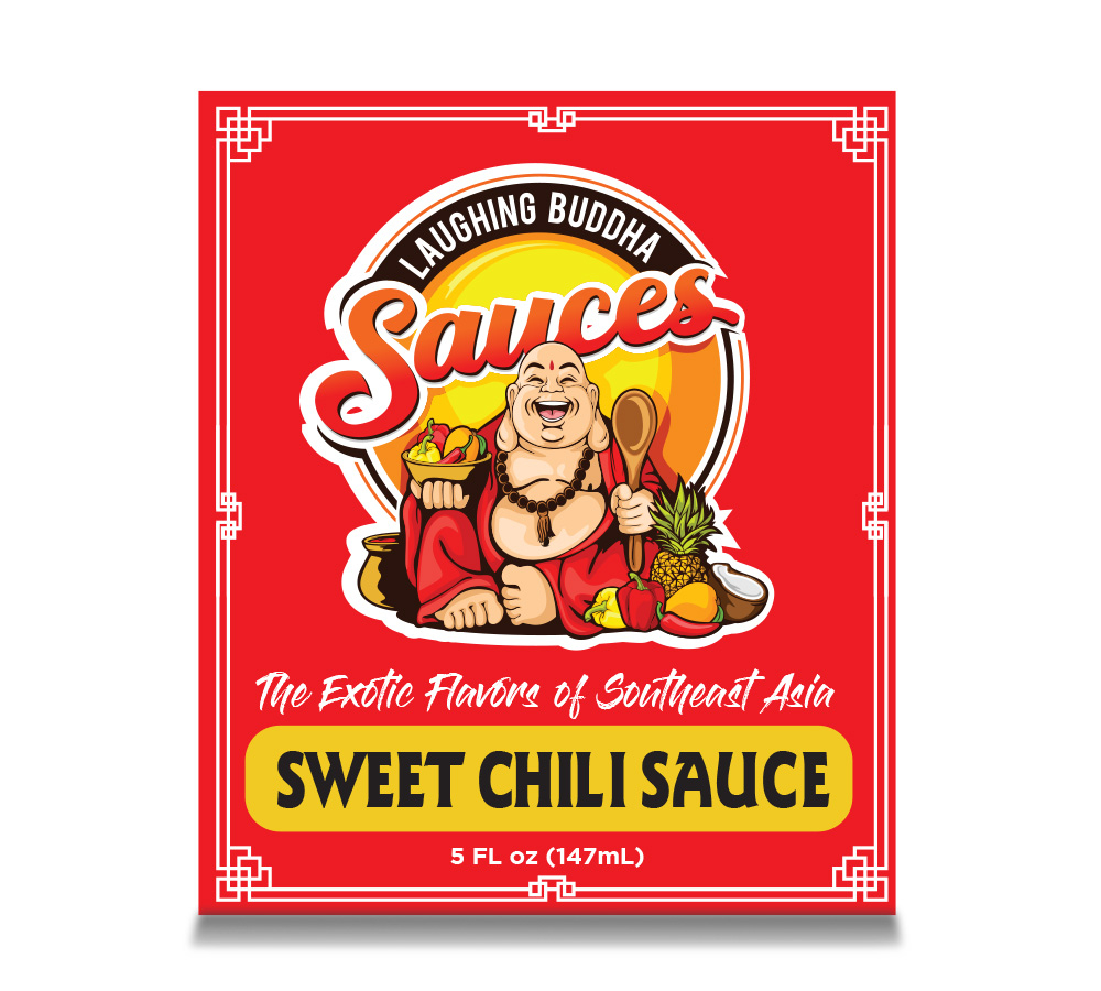 Laughing Buddha Sauces logo design by chad™