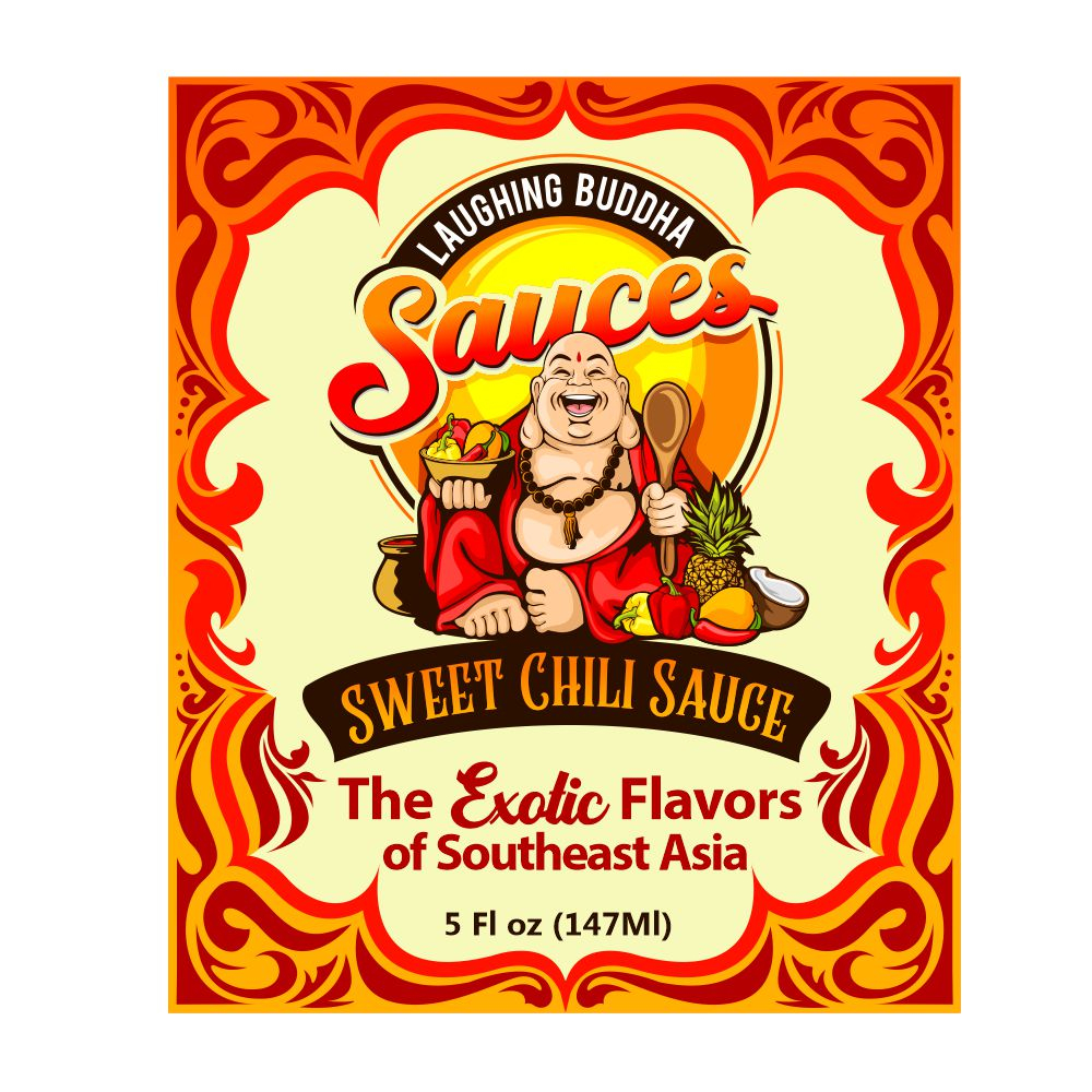 Laughing Buddha Sauces logo design by veron