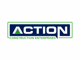 Action Construction Enterprises logo design by Mahrein