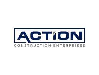 Action Construction Enterprises logo design by labo