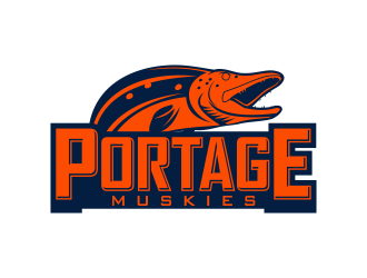 Portage Muskies logo design by beejo