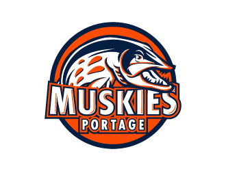 Portage Muskies logo design by Mirza