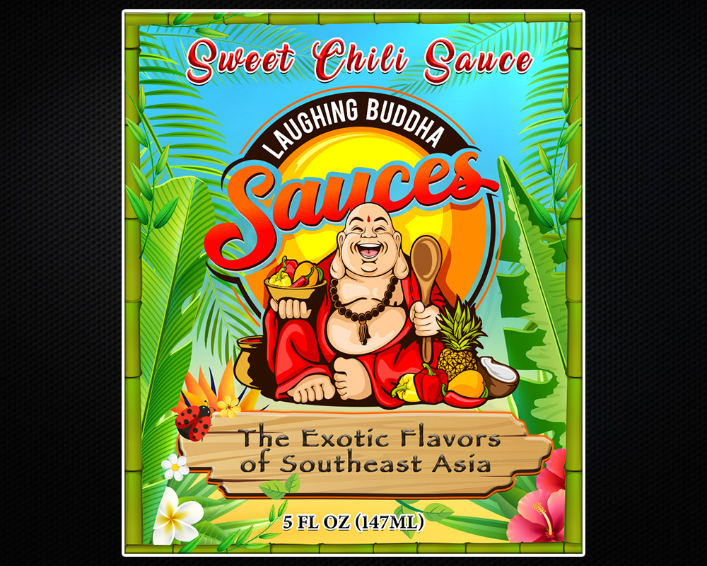 Laughing Buddha Sauces logo design by MastersDesigns