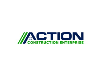 Action Construction Enterprises logo design by pionsign