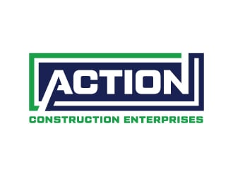 Action Construction Enterprises logo design by Erasedink