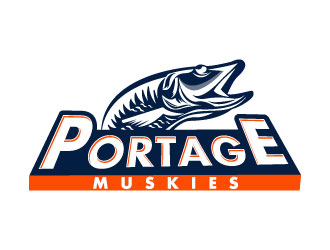 Portage Muskies logo design by Suvendu