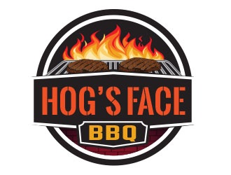 Hogs Face BBQ logo design by chad™