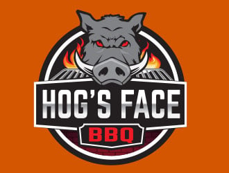 Hogs Face BBQ logo design by chad™