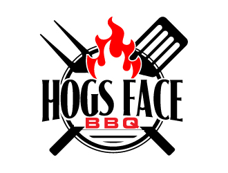 Hogs Face BBQ logo design by AamirKhan