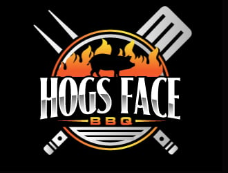 Hogs Face BBQ logo design by AamirKhan