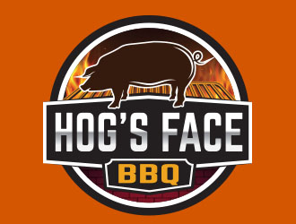 Hogs Face BBQ logo design by chad™