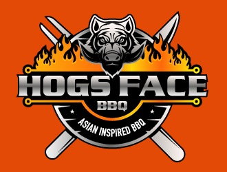 Hogs Face BBQ logo design by Ultimatum