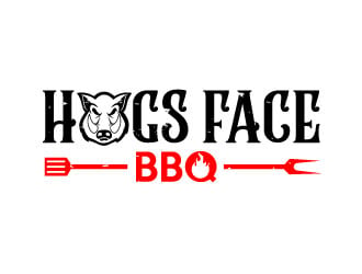 Hogs Face BBQ logo design by MonkDesign