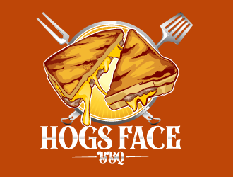 Hogs Face BBQ logo design by Suvendu