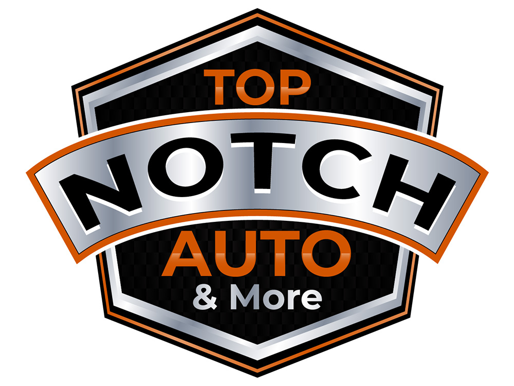 “Top Notch Auto & More” I don’t want the tires in it anymore. Looking for a new Modern look that is clean and eye catching and will be used in mailers, business cards, website and T-shirts. logo design by Gelotine