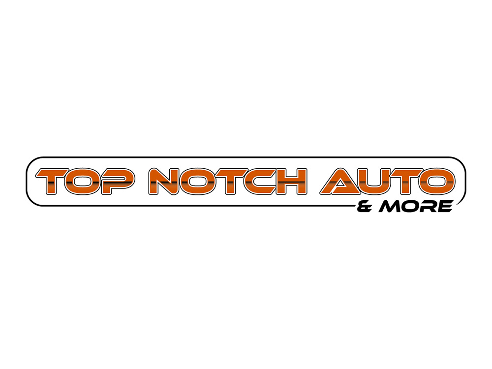 “Top Notch Auto & More” I don’t want the tires in it anymore. Looking for a new Modern look that is clean and eye catching and will be used in mailers, business cards, website and T-shirts. logo design by Gelotine