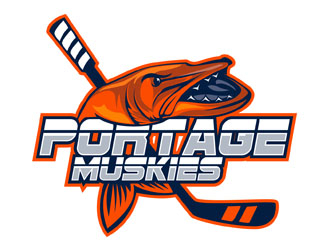 Portage Muskies logo design by DreamLogoDesign