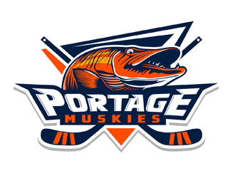 Portage Muskies logo design by DreamLogoDesign