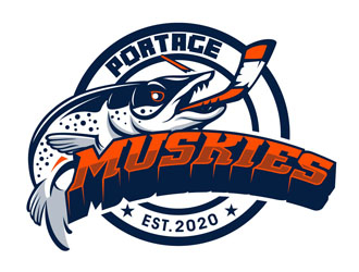 Portage Muskies logo design by DreamLogoDesign