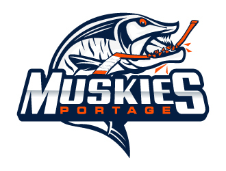 Portage Muskies logo design by LucidSketch