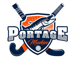 Portage Muskies logo design by Suvendu