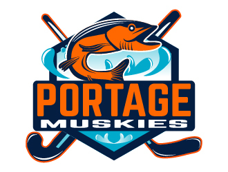 Portage Muskies logo design by Suvendu