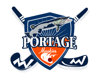 Portage Muskies logo design by Suvendu