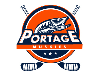 Portage Muskies logo design by Suvendu