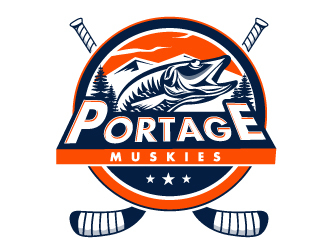 Portage Muskies logo design by Suvendu