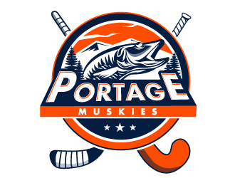 Portage Muskies logo design by Suvendu